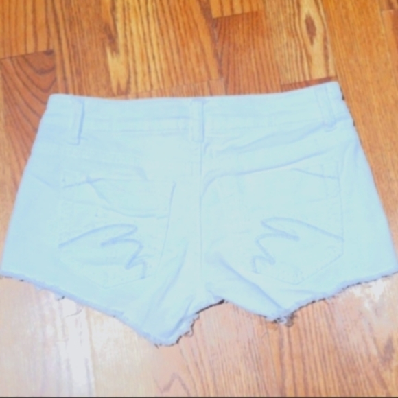 White Lace Denim Shortsw - Picture 2 of 3